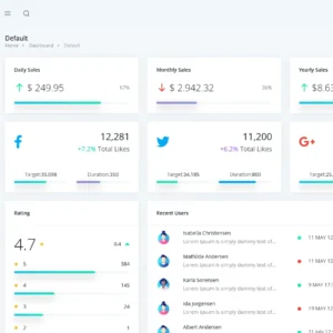 free template website admin