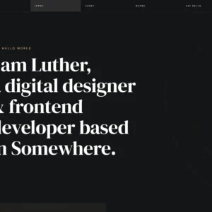 free template website portfolio