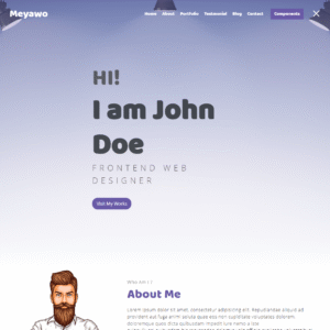 free template website portfolio