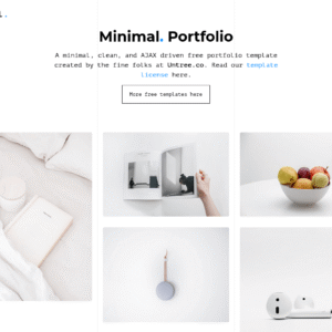 free template website portfolio